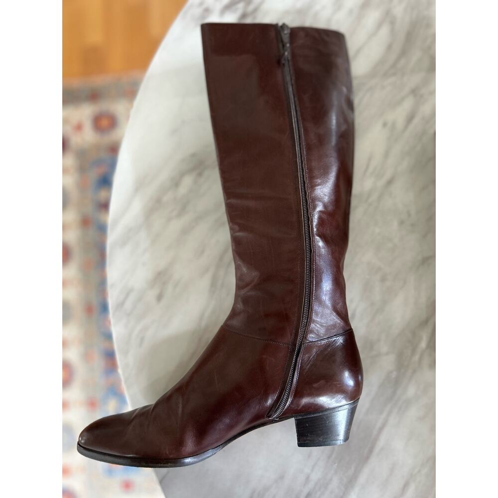 Salvatore Ferragamo Brown vintage knee Riding Style Boot 38 - Picture 5 of 16